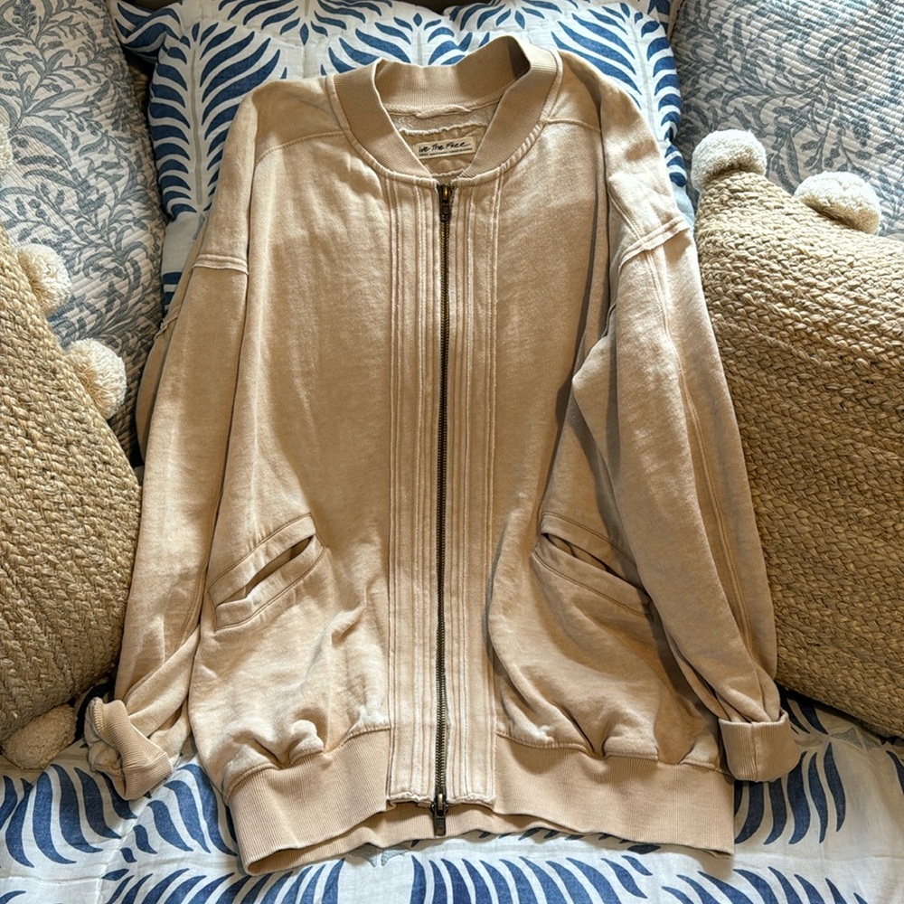 Free People Oversized Zip Up